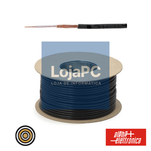 CABO ELETRONICA 1 CONDUTOR + MALHA 1x0.50 °5.3 PRETO
