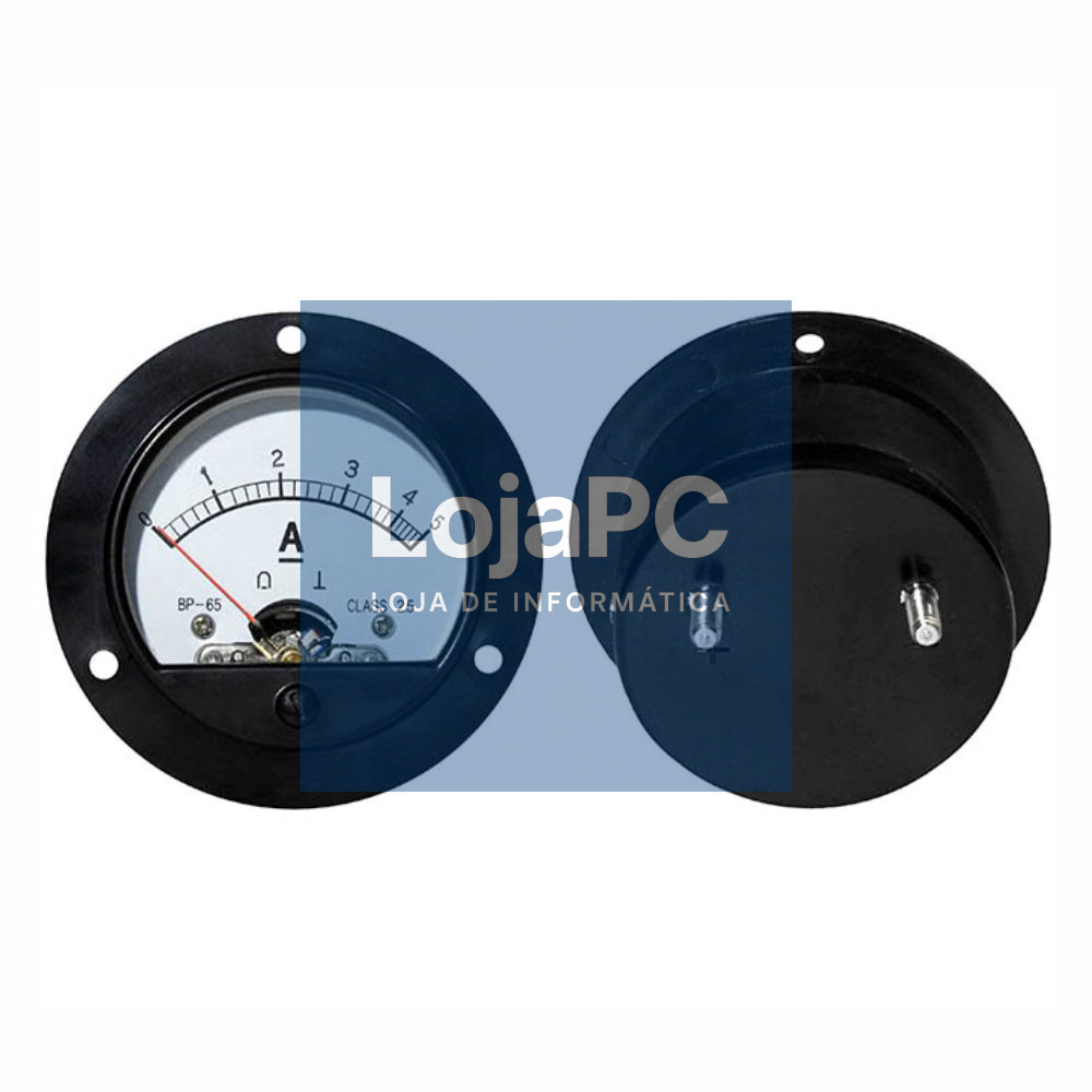 Amperímetro Analógico de Painel 5A DC