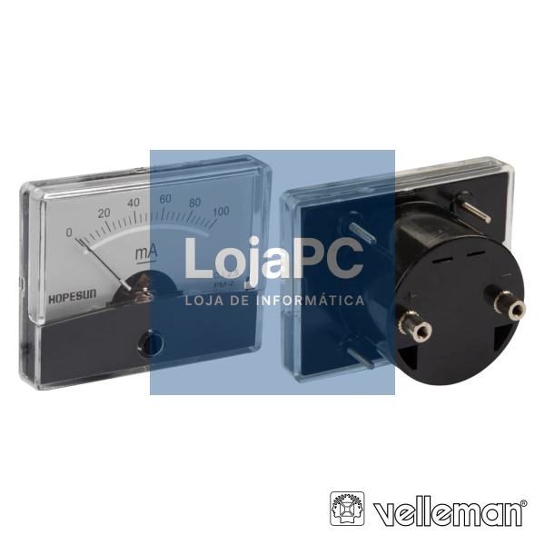 AMPERÍMETRO DE PAINEL 100MA DC VELLEMAN