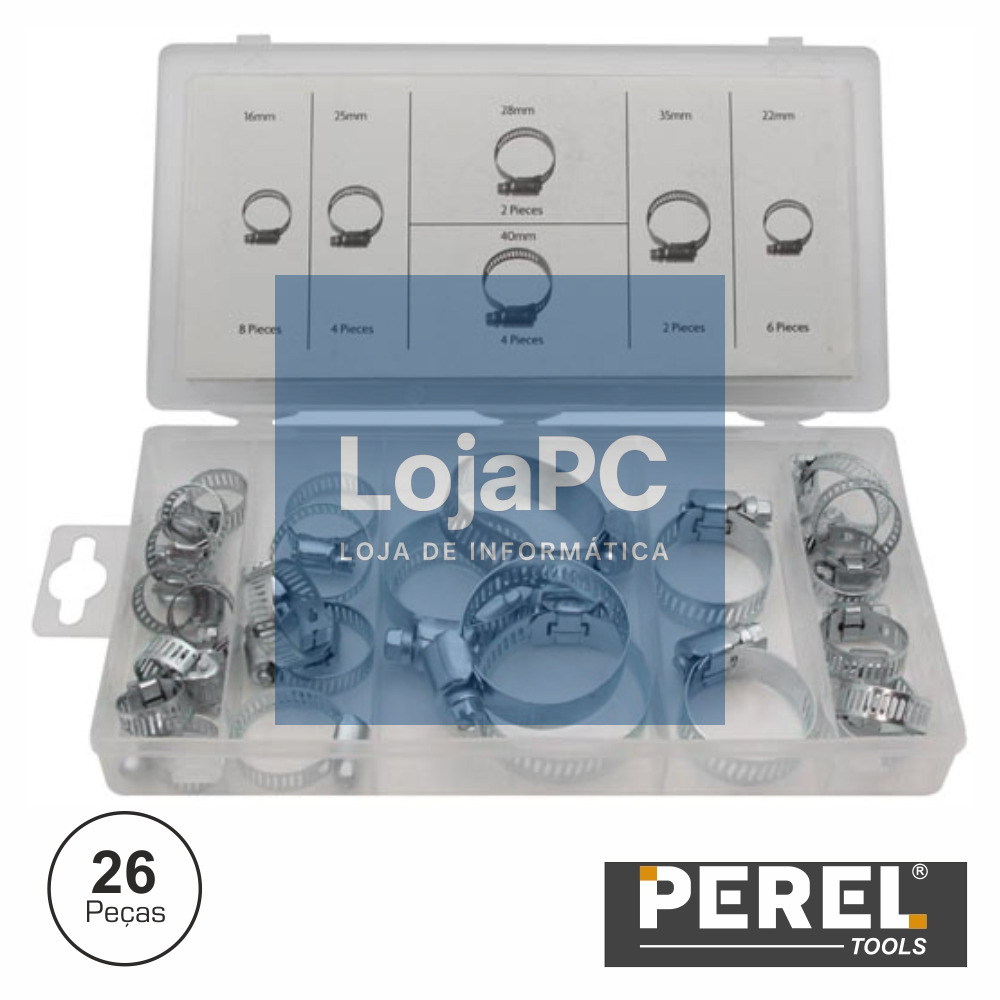 CONJUNTO BRAÇADEIRAS P/ MANGUEIRAS 26X PEREL