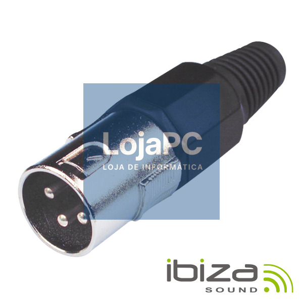 FICHA XLR 3P MACHO NIQUELADO IBIZA