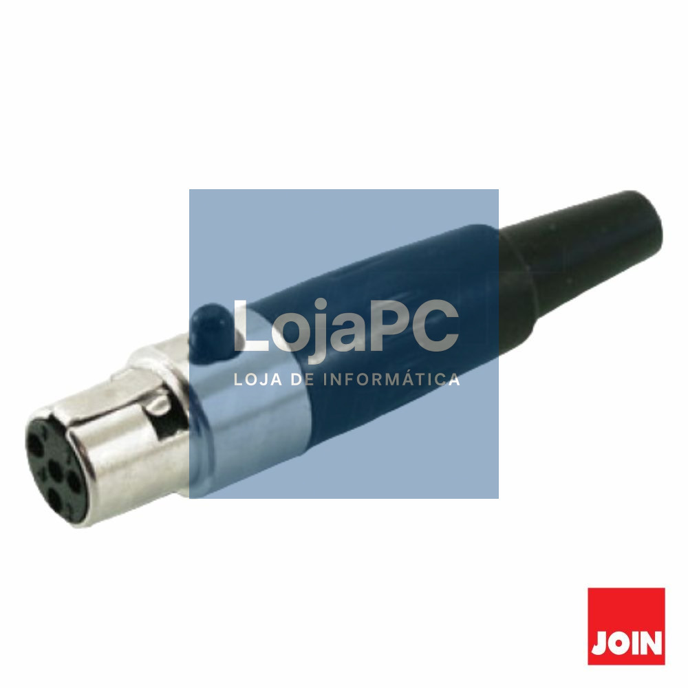 Ficha XLR Mini 3p Fêmea C/ Bloqueio JOIN