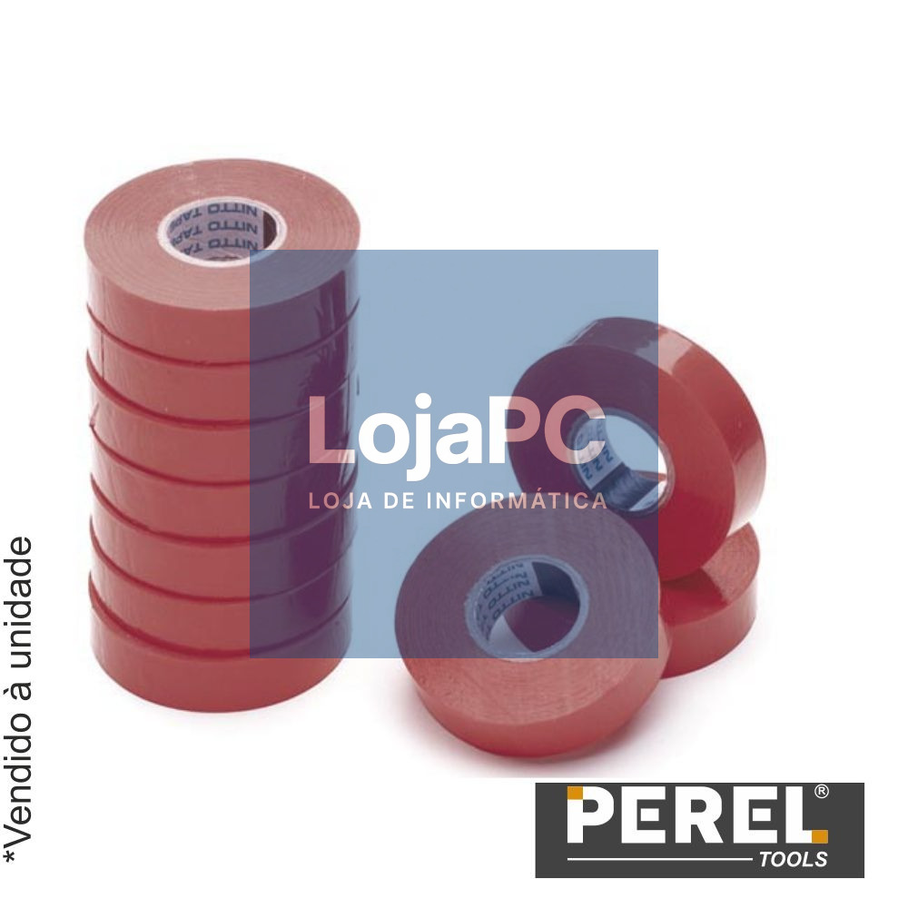 Fita Isoladora Vermelha - 19 mm X 20M PEREL