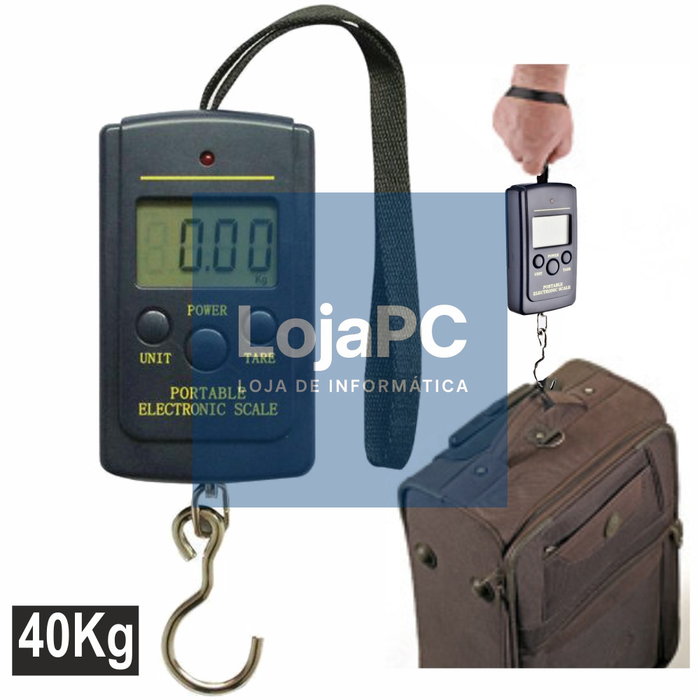 BALANÇA P/ MALAS DIGITAL 40KG / 10G