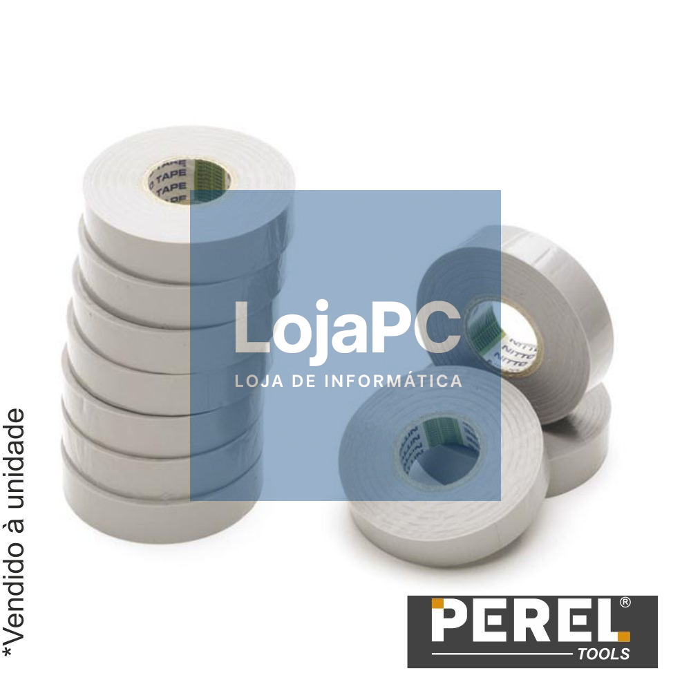 Fita Isoladora Cinza - 19 mm X 20M PEREL