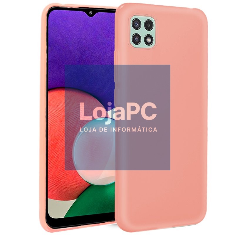 COOL Silicone Case for Samsung A226 Galaxy A22 5G (Pink)