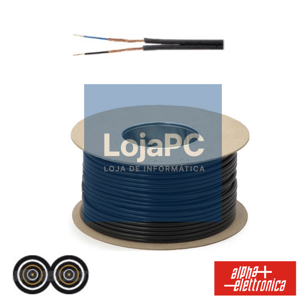 CABO ELETRONICA 2 CONDUTORES + 2 MALHAS 2x0.14 Dim 3x6.3 PRE