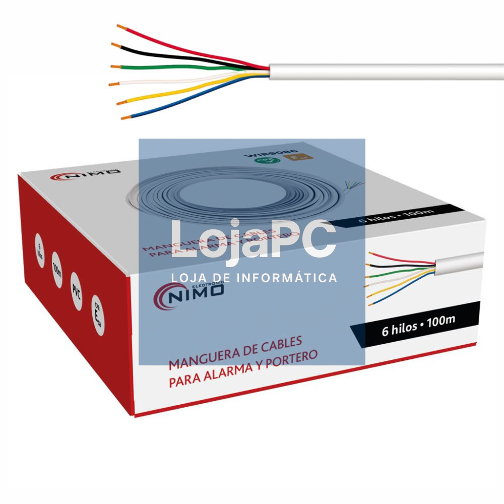 Cabo Alarme/Porteiro 6 Condutores CCA 100M