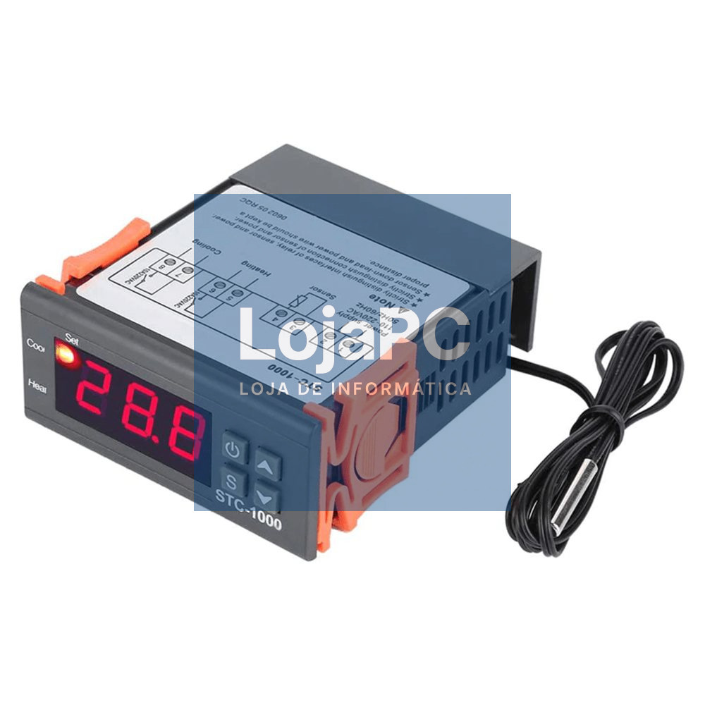 Termostato Digital 220V C/ Besouro E Sonda NTC