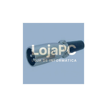 FICHA XLR 3P MACHO NIQUELADO CURTO