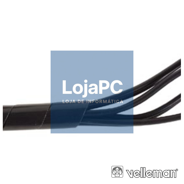 PROTECTOR DE CABO ESPIRAL PRETO 10M Ø 9MM VELLEMAN