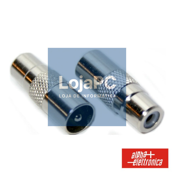 FICHA ADAPTADORA MACHO COAXIAL 9.5MM/ FÊMEA RCA