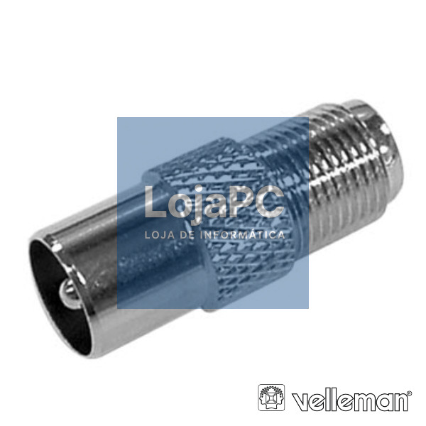 FICHA ADAPTADORA F FÊMEA / COAXIAL MACHO 9.5MM VELLEMAN