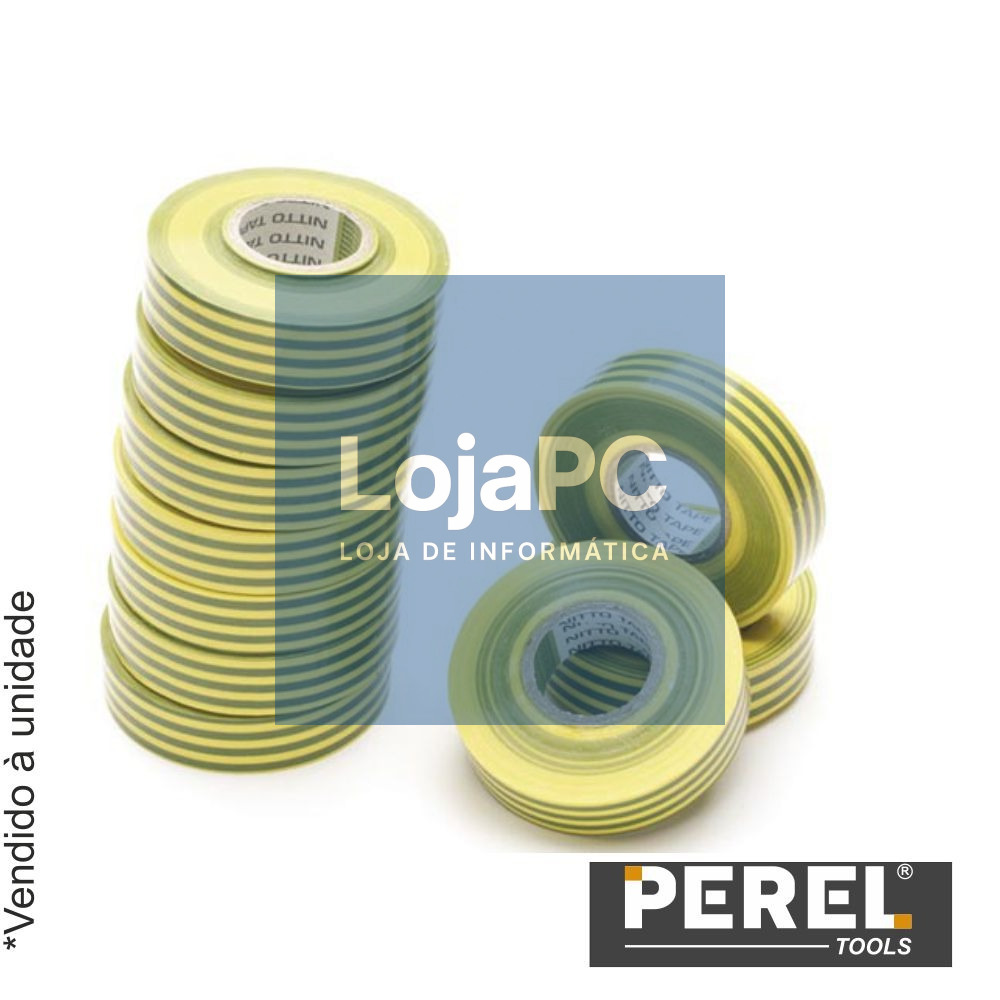 Fita Isoladora Verde/Amarela - 19 mm X 20M PEREL