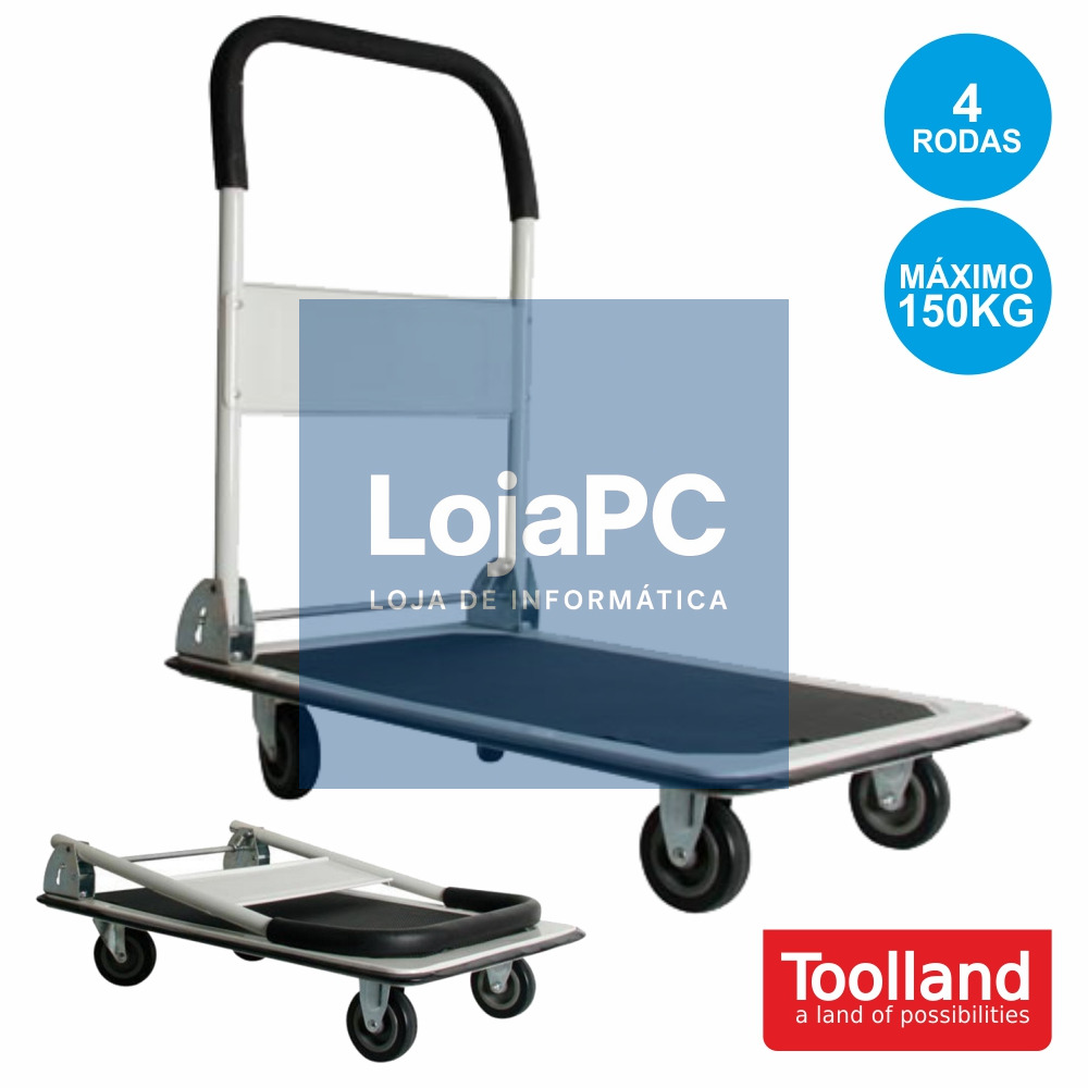 CARRINHO P/ TRANSPORTE C/ PLATAFORMA 150KG TOOLLAND