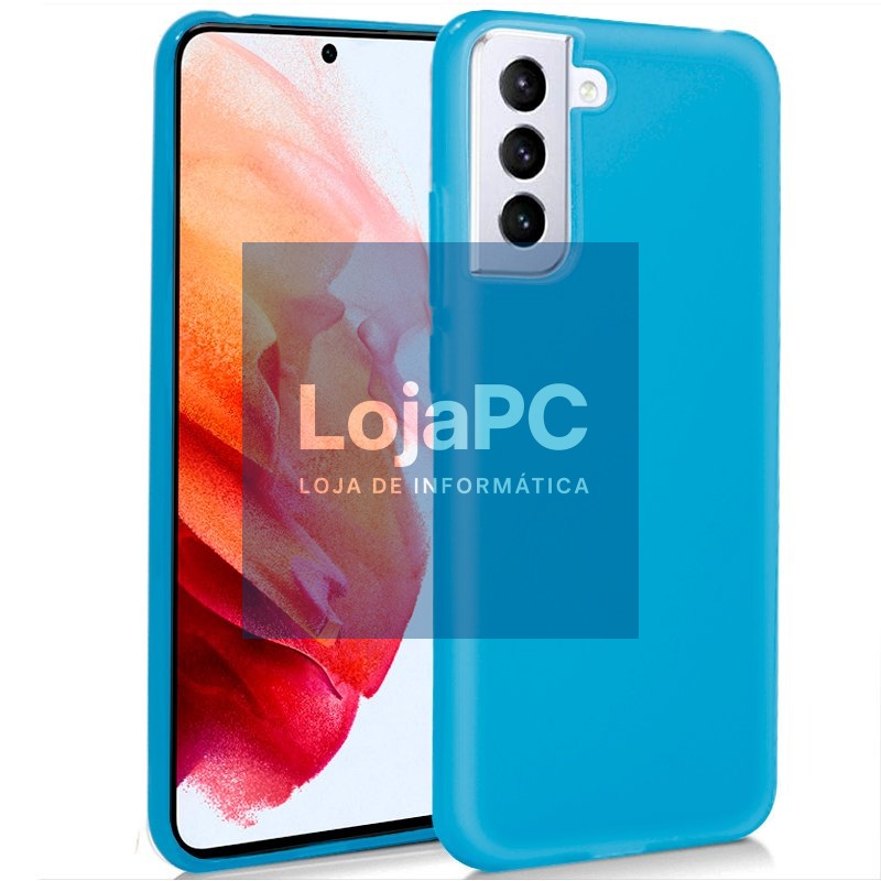 COOL Silicone Case for Samsung G990 Galaxy S21 (Light Blue)