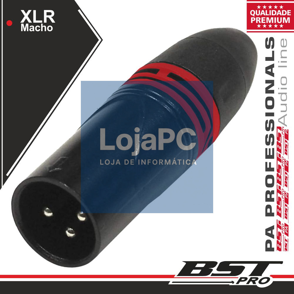 FICHA XLR 3P MACHO NIQUELADO BSTPRO