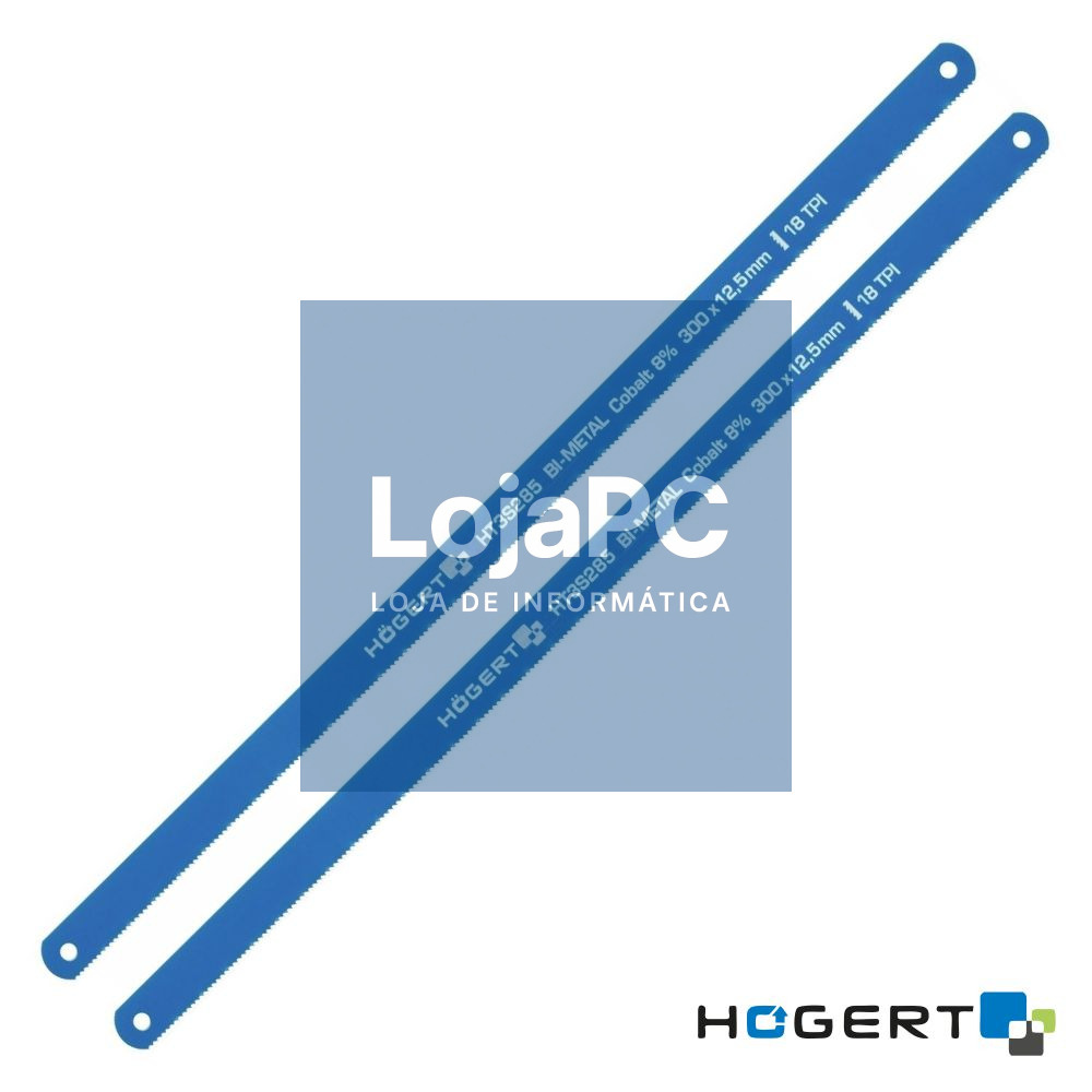 Conjunto de 2 Lâminas P/ Serra de Metal 300mm 18TPI HOGERT