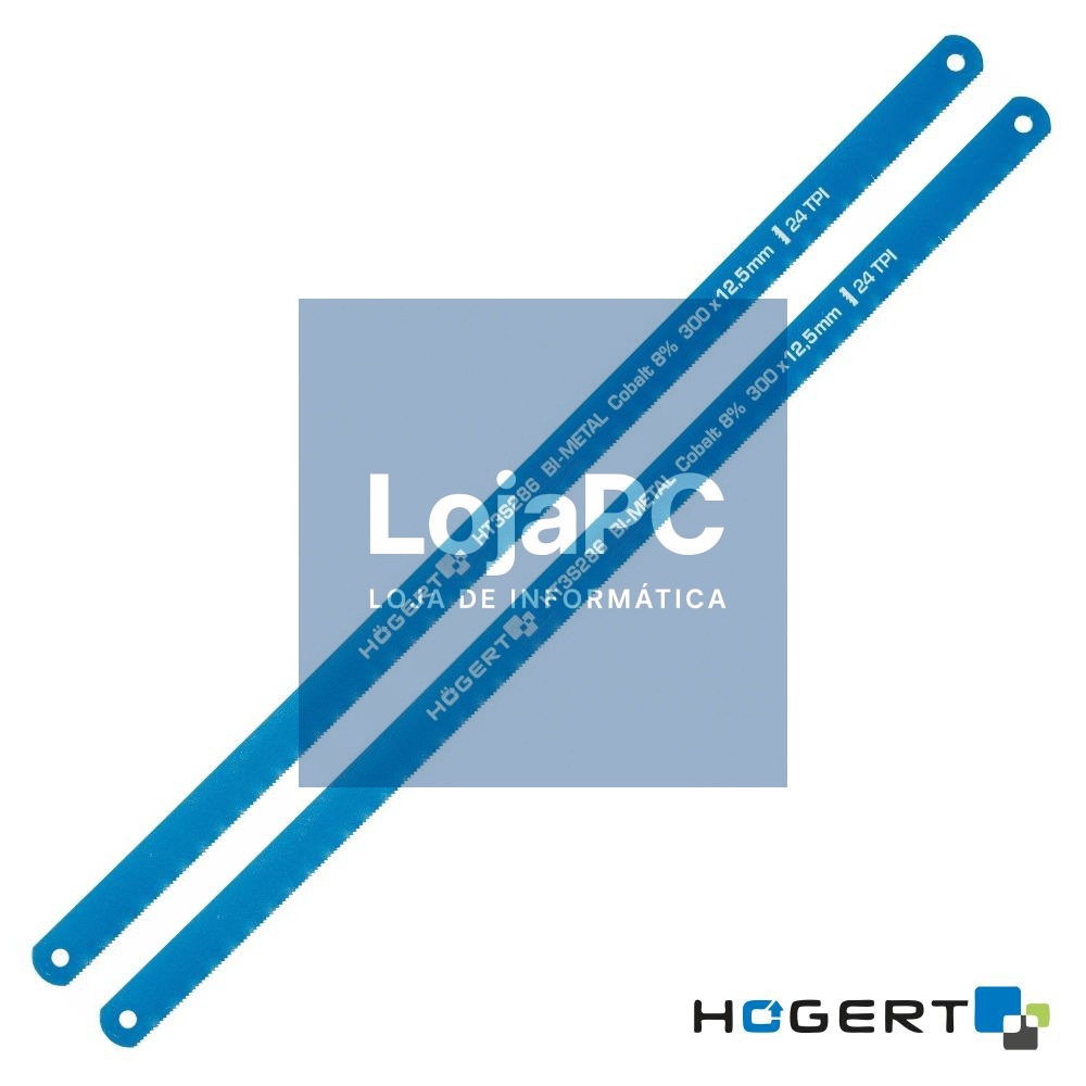 Conjunto de 2 Lâminas P/ Serra de Metal 300mm 24TPI HOGERT