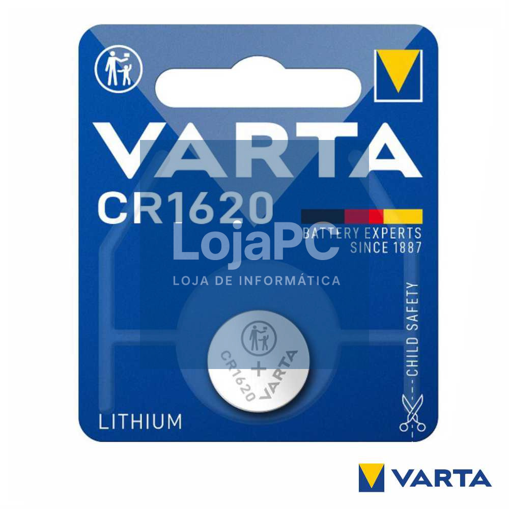 Pilha Lithium Botão CR1620 3V Blister VARTA