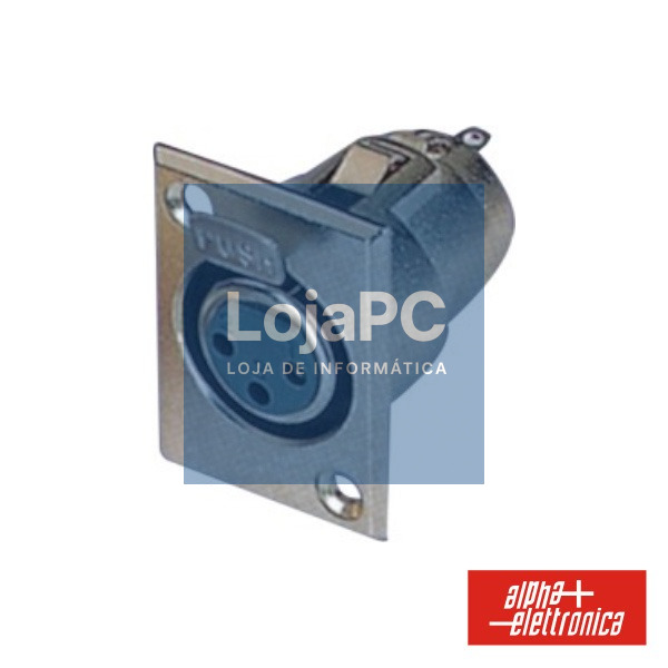 FICHA XLR 3P FÊMEA PAINEL