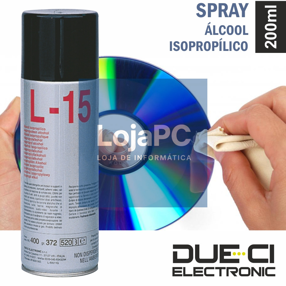 SPRAY DE 200ML ÁLCOOL ISOPROPÍLICO DUE-CI