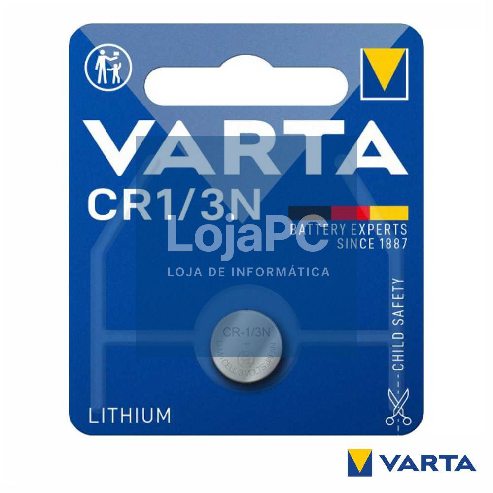 Pilha Lithium CR1/3 3V Blister VARTA