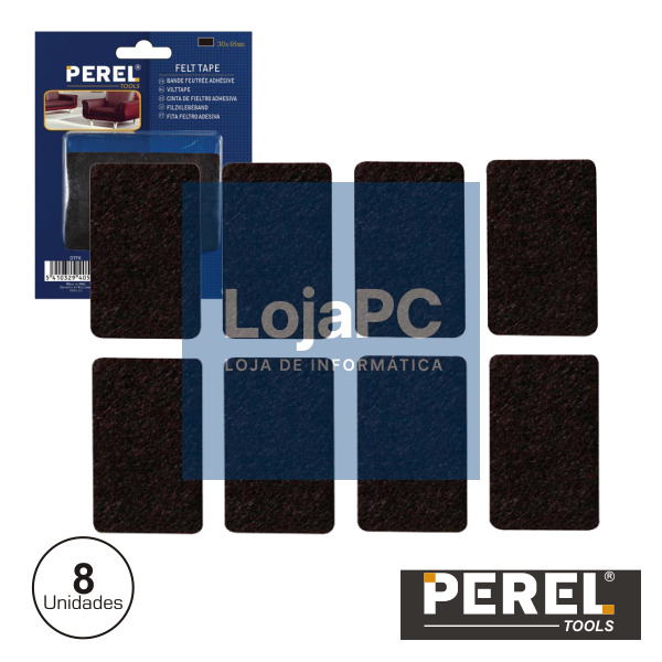 AUTOCOLANTES FELTRO RECTÂNGULARES 30x48MM 8X PEREL