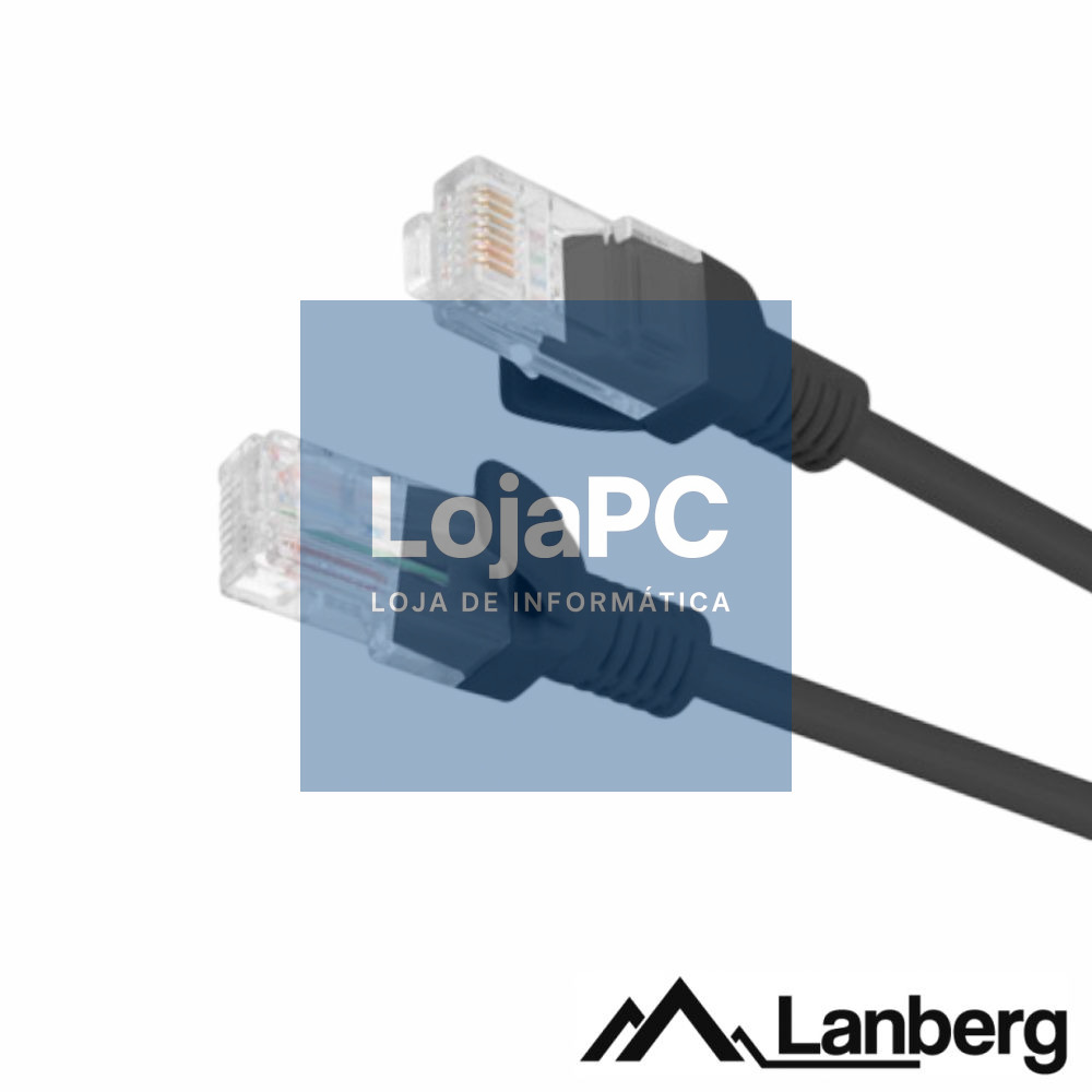 Cabo De Rede U/UTP CAT6 1m Preto LANBERG