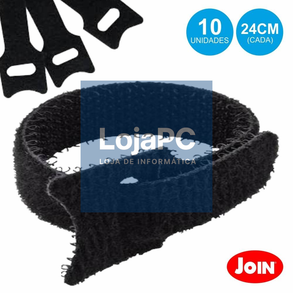 BRAÇADEIRA VELCRO PRETA 100MM 10X JOIN