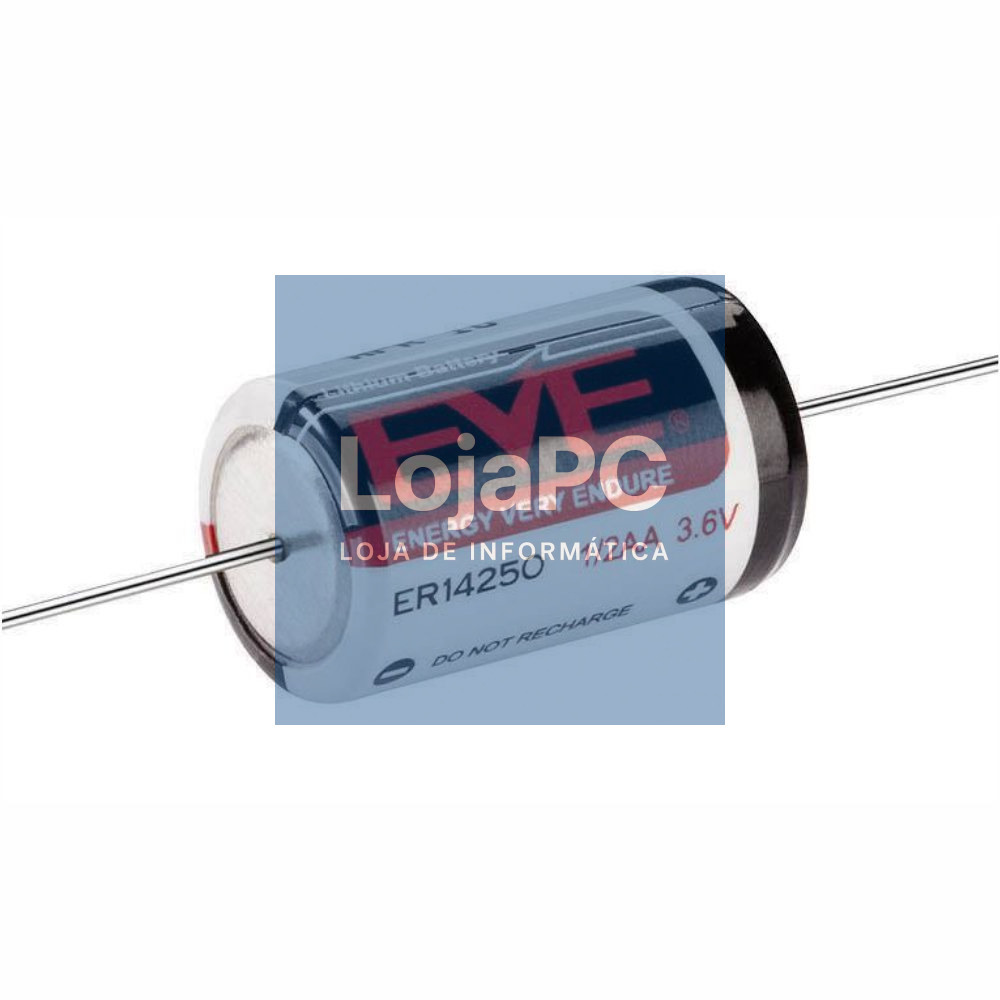 Pilha Lítio 1/2AA ER14250 3.6V C/ Fios 1200mA