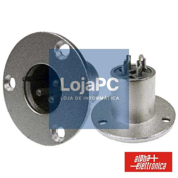 FICHA XLR 3P MACHO PAINEL
