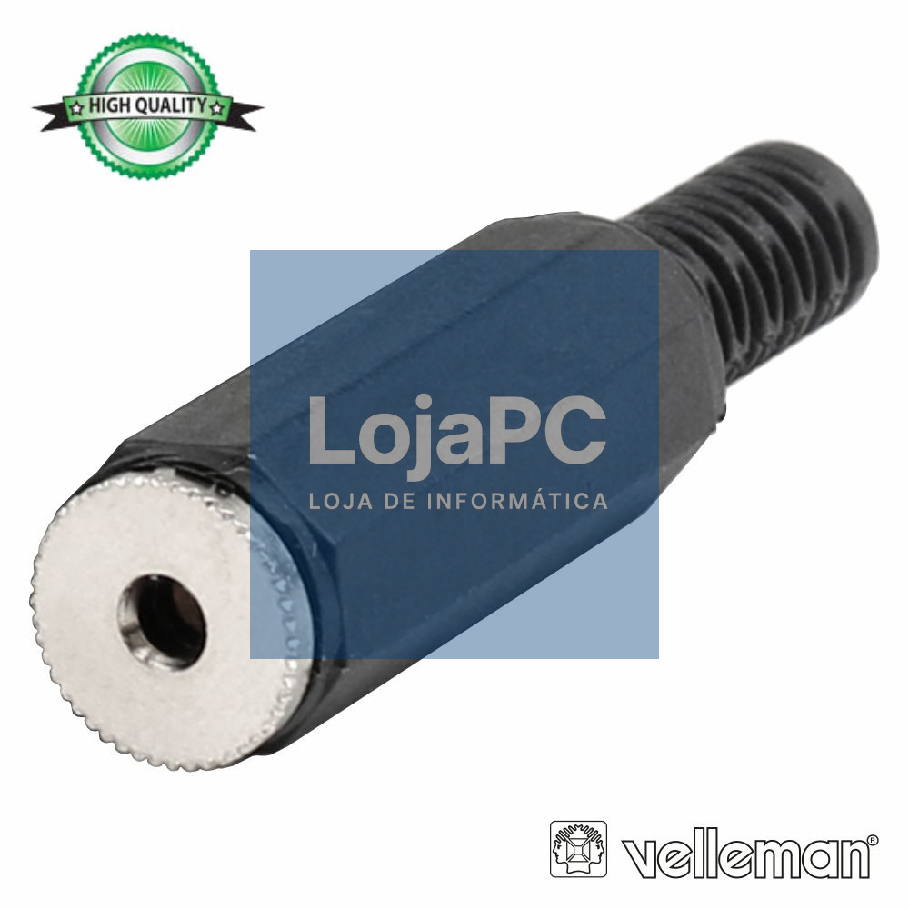 FICHA JACK FÊMEA PLÁSTICO PRETA 2.5MM ST