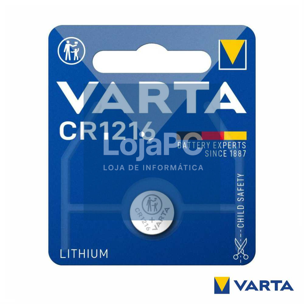 Pilha Lítio Botão CR1216 3V Blister VARTA