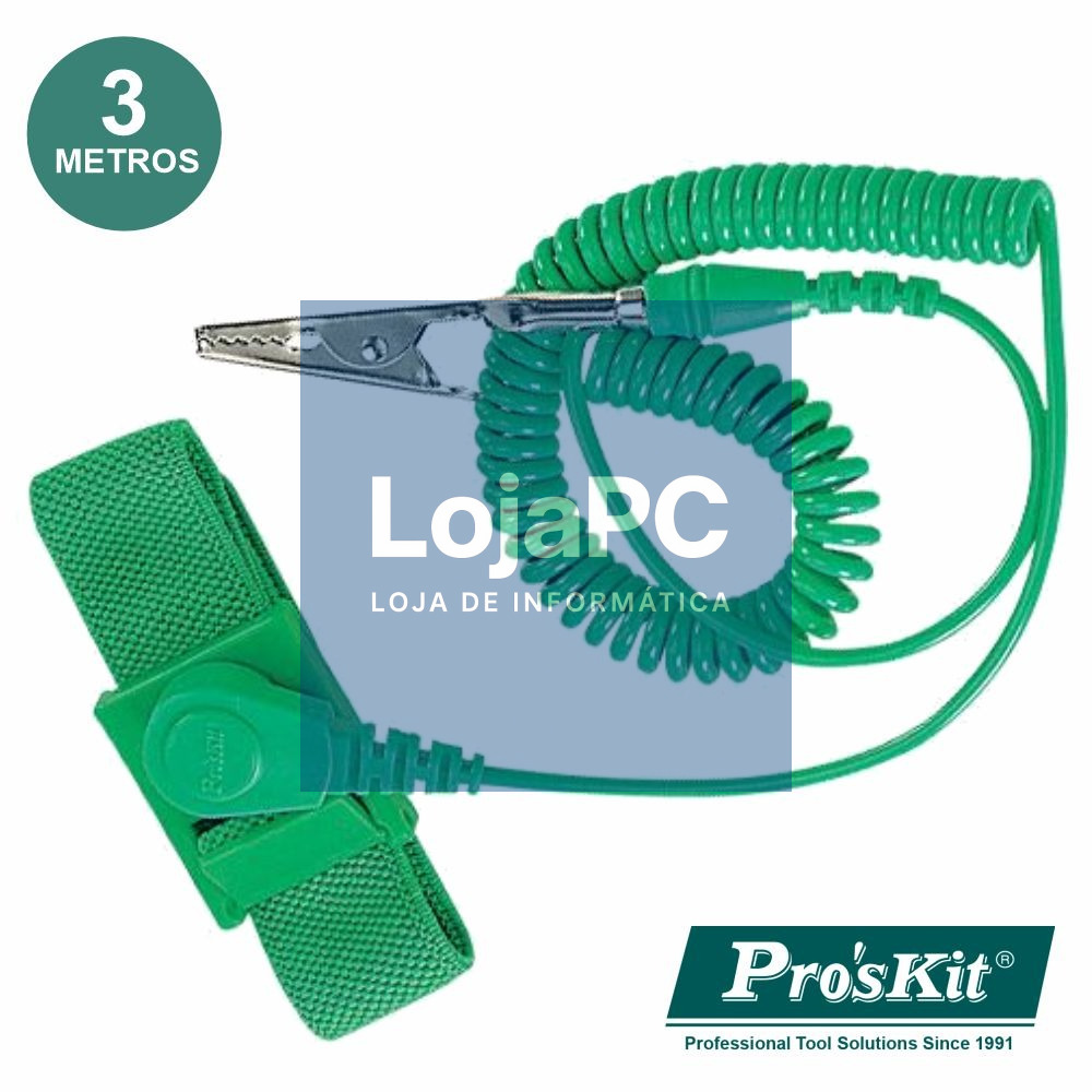 PULSEIRA ANTI-ESTÁTICA VERDE 3M PROSKIT