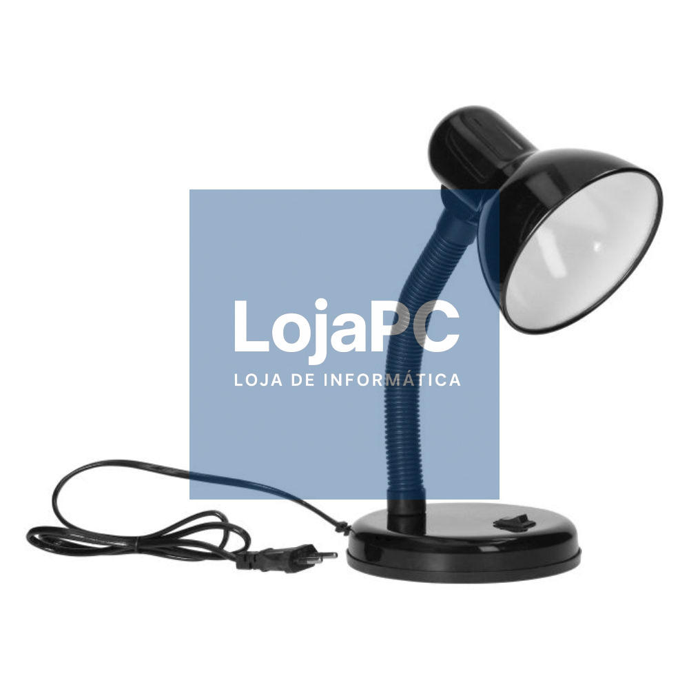 Candeeiro Secretária E27 10W IP20 Preto VIRONE