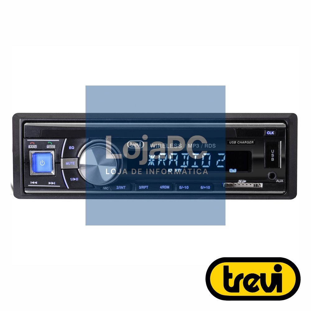 Auto-Rádio FM Mp3 4x7.5W C/ BT/RDS/AUX/USB/DAB TREVI