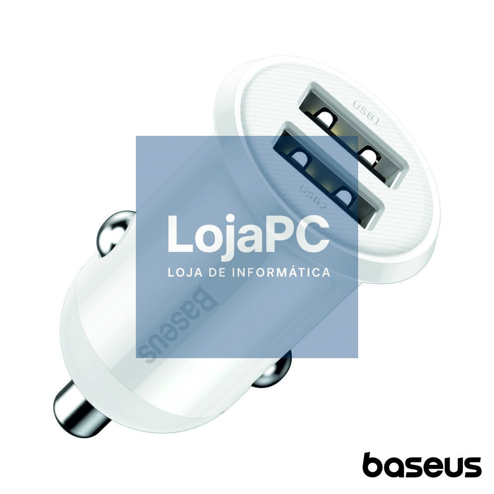 Adaptador Isqueiro 2x USB 4.8A Grain Pro BASEUS