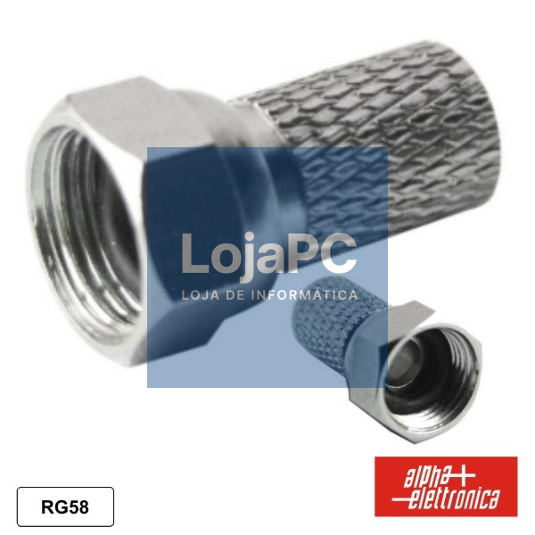 FICHA F FÊMEA NIQUELADA P/ CABO 5.5MM RG58