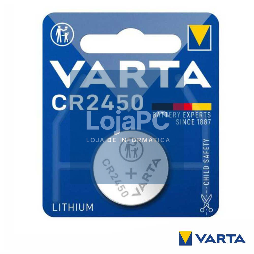 Pilha Lithium Botão CR2450 3V Blister VARTA