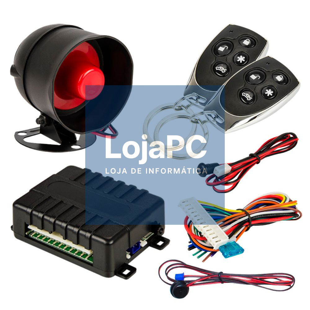 SISTEMA DE ALARME AUTOMÓVEL 130DB C/ 2 COMANDOS 3 CANAIS