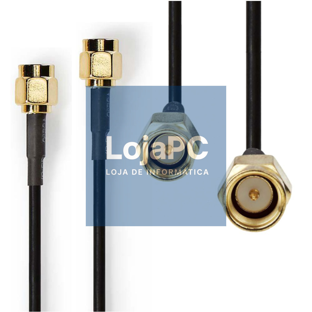 Cabo de Antena SMA Macho - SMA Macho 2.0 m Preto NEDIS