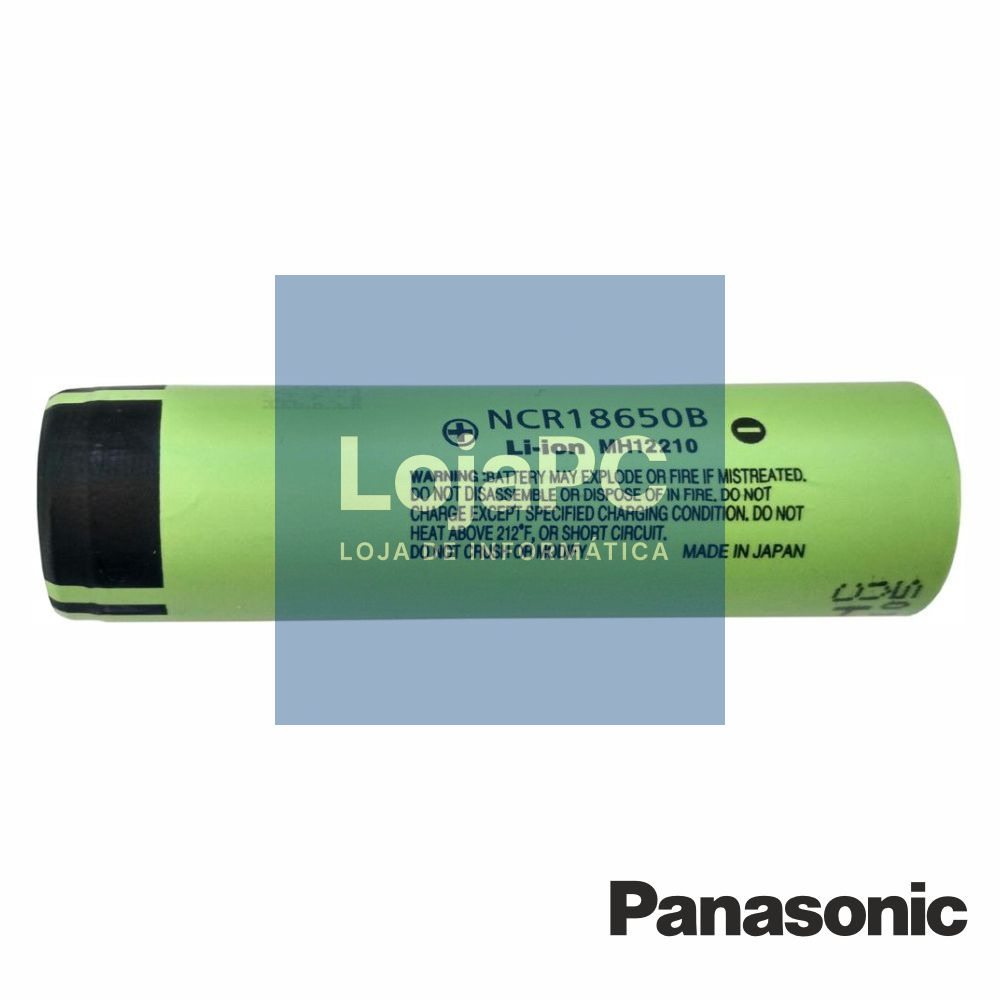 Bateria Lítio 18650 3.7V 3400mA PANASONIC