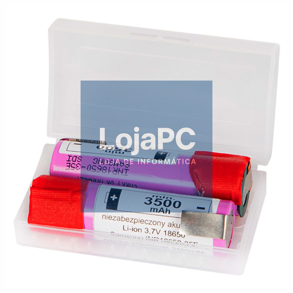 Pilha Lítio 18650 3.7V 3500MA C/ Patilhas Pack 2un SAMSUNG