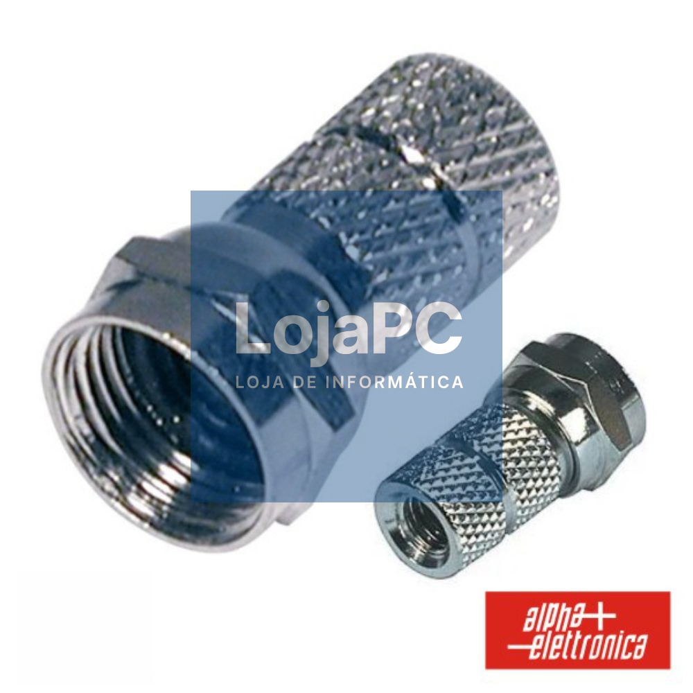 FICHA F FÊMEA NIQUELADA P/ CABO 7.0MM RG59 COM 1 O-RING