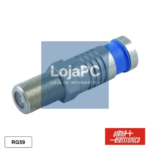 FICHA F FÊMEA DE COMPRESSÃO P/ CABO 6.1MM RG59