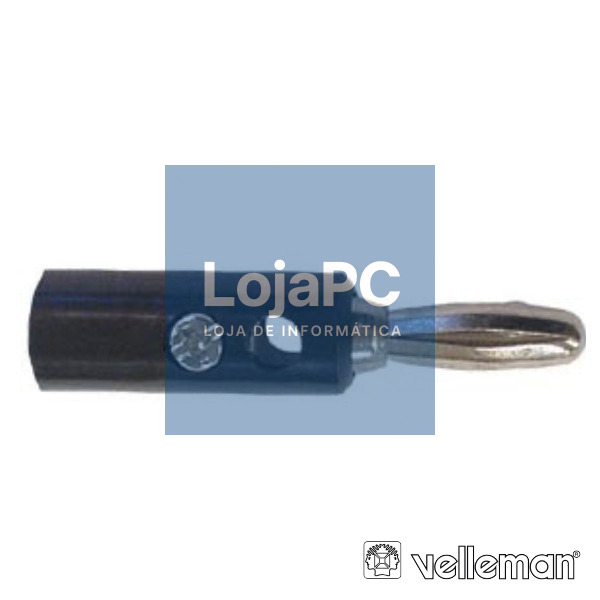 FICHA BANANA 4MM PRETA VELLEMAN