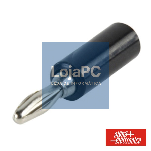 FICHA BANANA 4MM MACHO PRETA