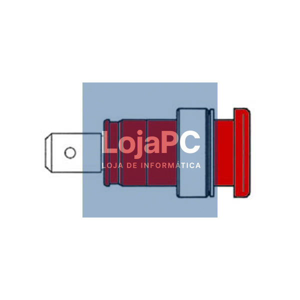 FICHA DE SEGURANÇA ISOLADA 4MM / VERMELHA (SEB 2620-F6,3)
