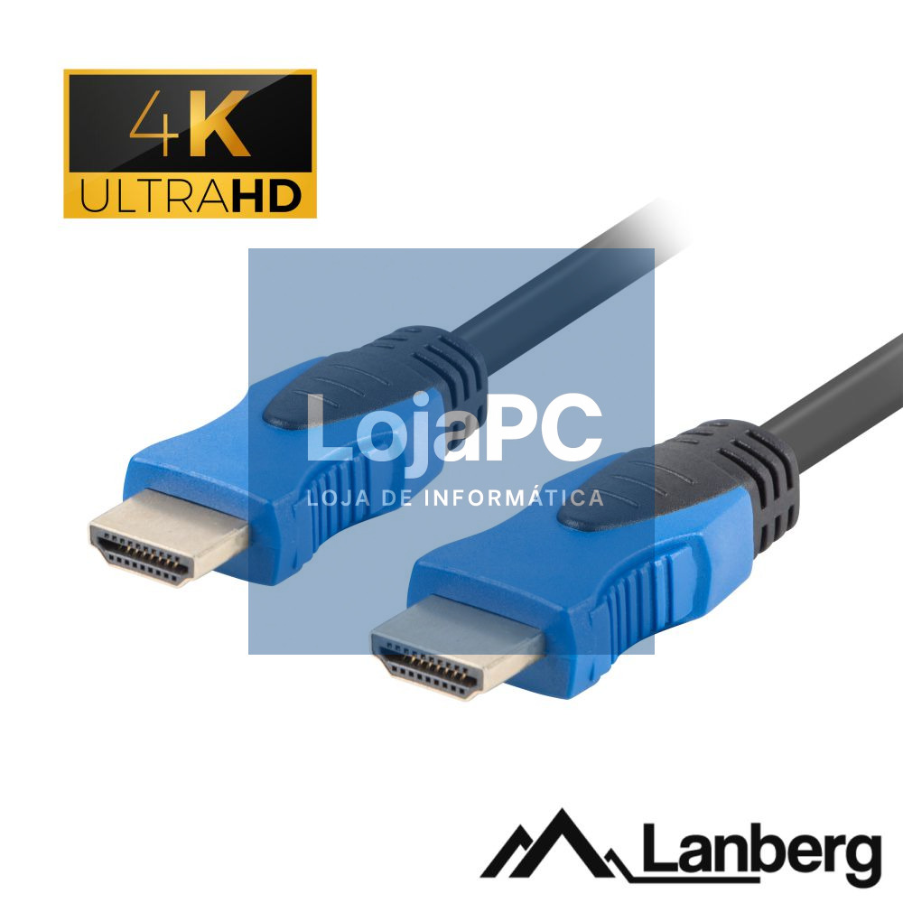 Cabo HDMI Dourado Macho / Macho 2.0 4K 1.8m LANBERG